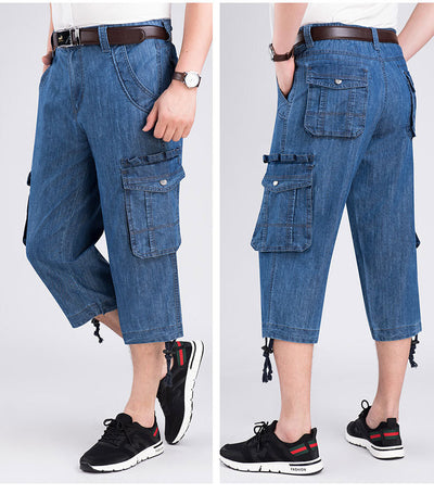 Pantalones Vaqueros Cropped Sueltos con Bolsillos Grandes - Image 2