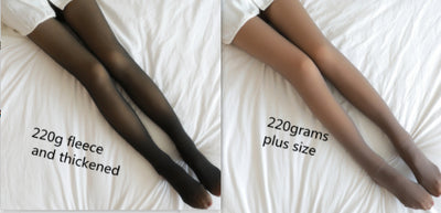 Leggings Térmicos Translúcidos Talla Grande con Forro Polar para Invierno - Image 12