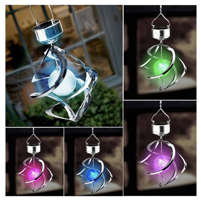 Lámpara Solar LED Giratoria con Campana de Viento - Decoración Exterior Inteligente - Image 5