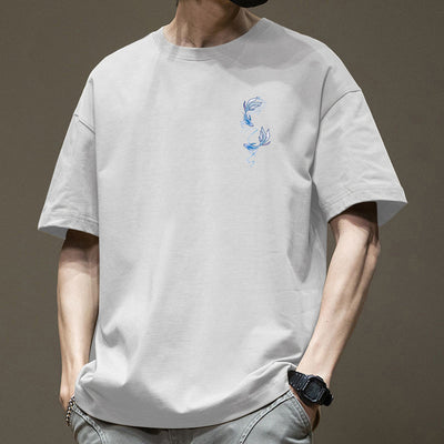 Camiseta Retro Americana Pesada de Manga Corta para Hombre - Image 6
