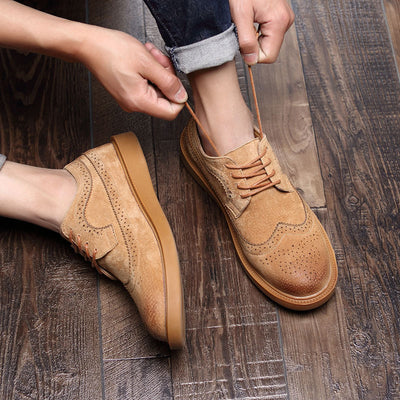 Zapatos Casuales de Cuero de Cerdo para Hombre - Estilo Británico Trendy - Image 7