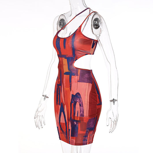 Vestido Sling Estampado Digital Sexy con Bolsa Integrada - Image 4
