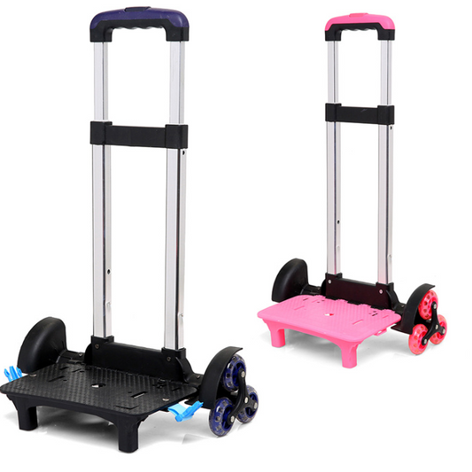 Carrito Trolley Infantil con Barra Extensible - Mochila Escolar 6 Ruedas