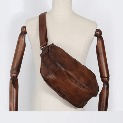 Bolsa Mensajera de Cuero Retro con Solapa - Estilo Casual - Image 14