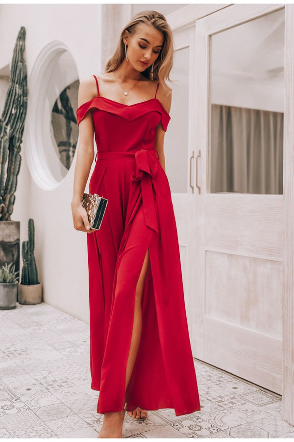 Jumpsuit Hombro Descubierto Sensual