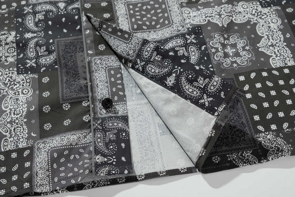 Camisa Étnica Estampada de Manga Corta