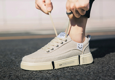 Zapatos Casuales Salvajes para Hombre en Lino y Lona - Image 16