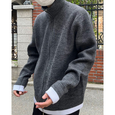 Cardigan para Hombre con Cuello Tipo Solapa y Cierre de Cremallera - Image 26