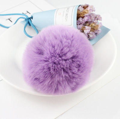 Llavero Pompón de Pelo de Conejo - Accesorio DIY Hecho a Mano - Image 9