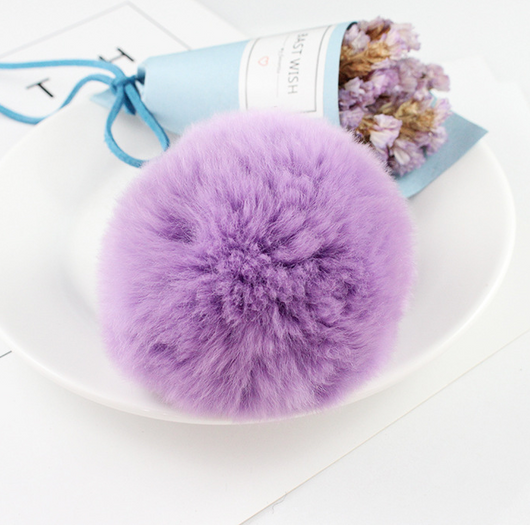 Llavero Pompón de Pelo de Conejo - Accesorio DIY Hecho a Mano - Image 9