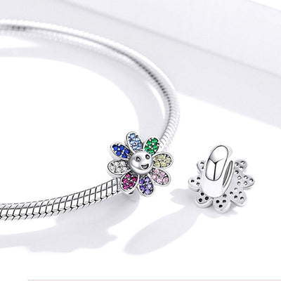 Pulsera de Plata Esterlina 925 con Cuentas de Flores - Image 3
