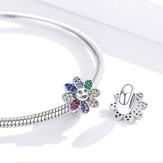 Pulsera de Plata Esterlina 925 con Cuentas de Flores - Image 3