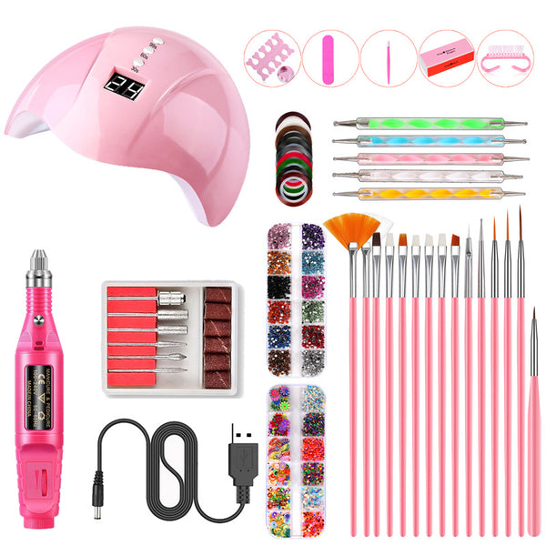 Kit Profesional de Pulido de Uñas con Motor USB
