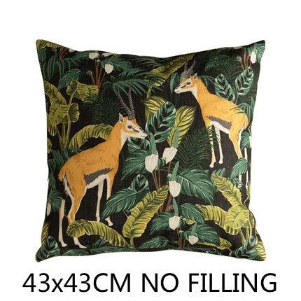 Funda de Cojín Animales de la Selva Madagascar en Verde Exuberante - Image 14