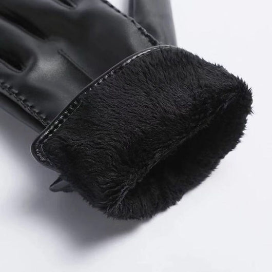 Guantes de Cuero PU Acolchados para Invierno - Image 4