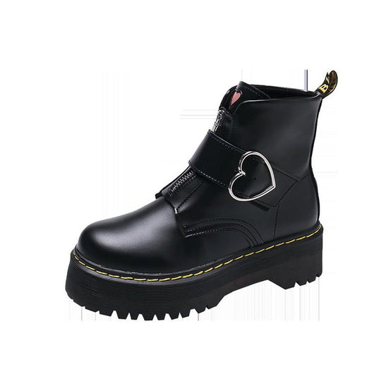 Botas Martin Mujer Plataforma Acolchada - Botines de Caña Corta con Cordones - Image 31