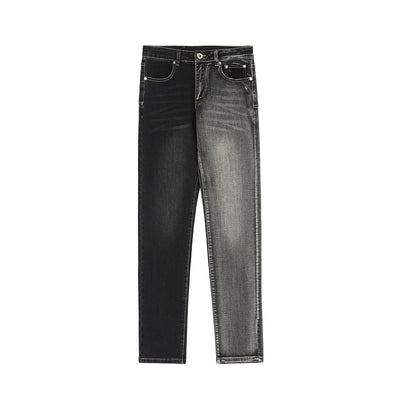 Jeans Rectos Holgados Vintage Desgastados con Contraste para Hombre - Image 17
