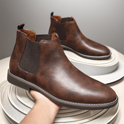 Botas de Cuero para Hombre Talla Grande con Punta Afilada