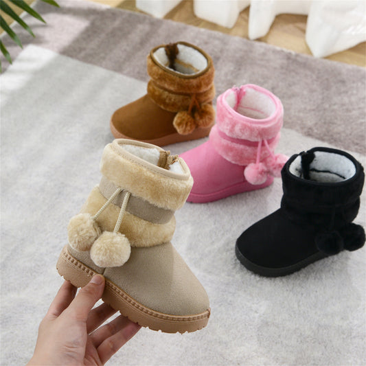 Botas Térmicas Infantiles con Pelaje de Búho Nevado