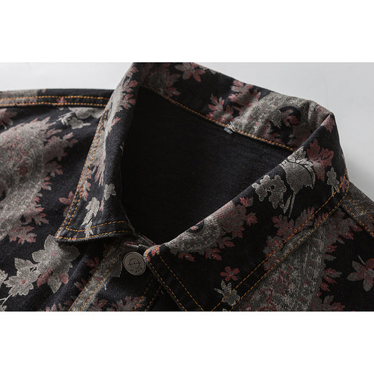 Chaqueta Casual Hombre Gradient Cashew Flower - Diseño Oversize Trend - Image 12