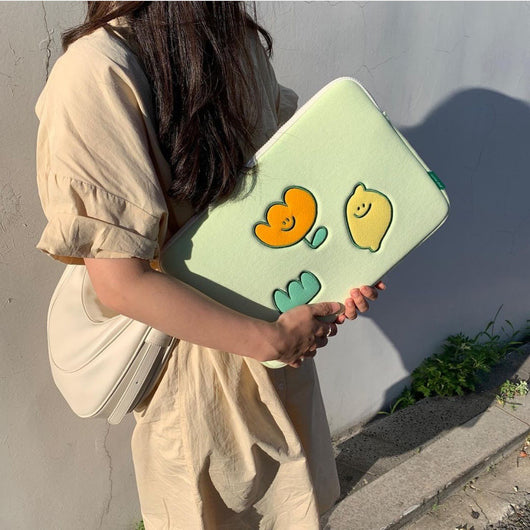 Bolsa para Laptop con Bordado de Flores de Limón - Diseño Exclusivo - Image 7