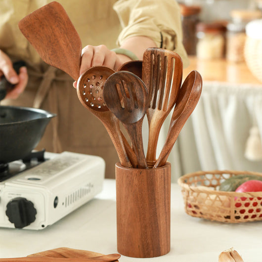 Espátula de Madera con Mango Largo Antiadherente - Utensilios de Cocina Profesionales - Image 3