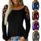 Blusa Cuello Redondo con Strass Calado