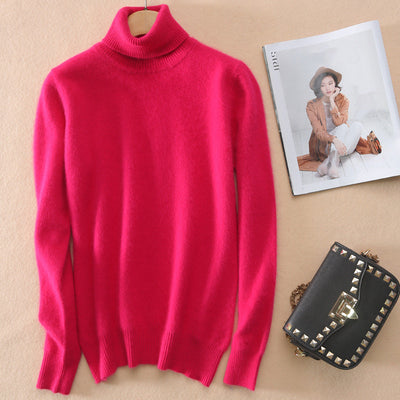 Suéter Cuello Alto de Visón para Mujer - Pullover Otoño Invierno - Image 22