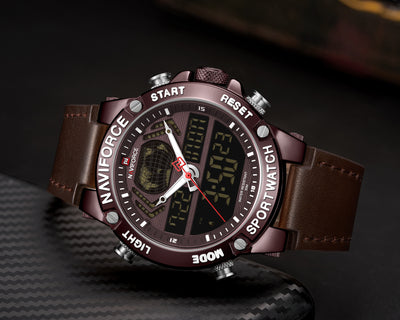 Reloj de Doble Pantalla con Esfera Grande - Cuarzo Electrónico - Image 22