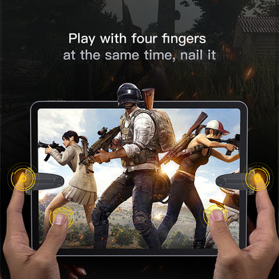 Black Baseus mobile phone game controller with an airplane design and star detail, for enhanced mobile gaming. - Image 4