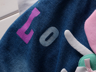 Conjunto de dos piezas: Suéter de algodón coreano con peto denim para niña - Image 12
