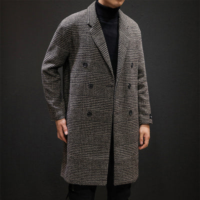 Abrigo Cuadros Slim Fit - Gabardina Larga Elegante - Image 15