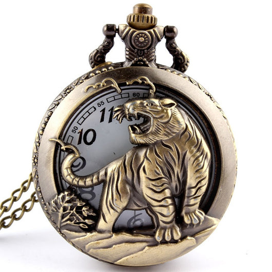 Reloj de Bolsillo Vintage con Cadena de Animales - Image 11