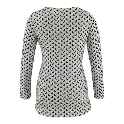 Blusa Escote Profundo con Estampado y Mangas Largas - Image 11