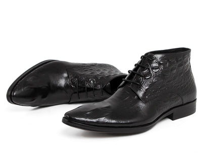 Botas Doc Martens Altas de Piel de Cocodrilo para Hombre - Image 4