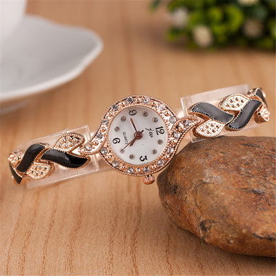 Reloj de pulsera de cuarzo con motivo de hoja - Image 5