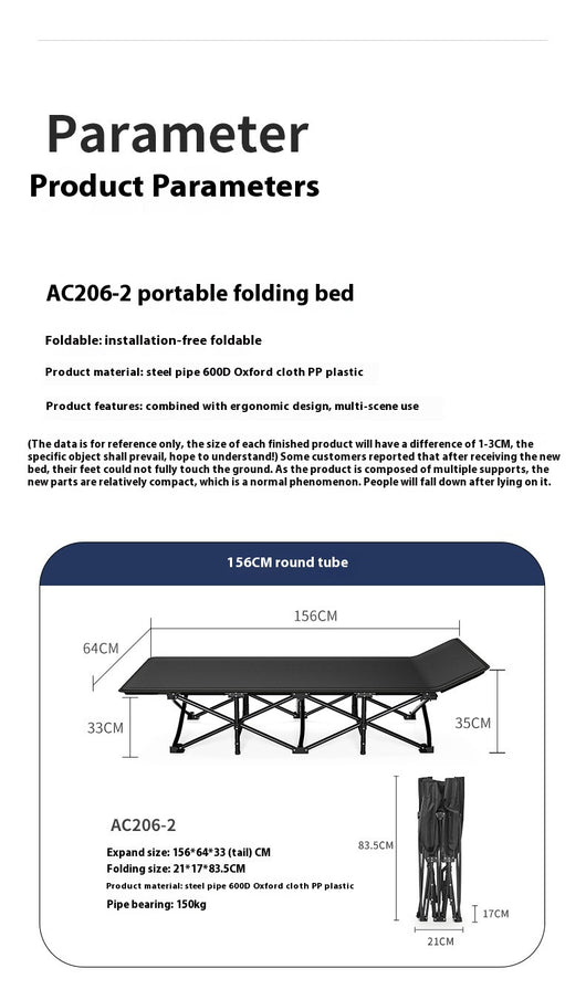 Cama Plegable Portátil para Camping y Oficina - Image 29