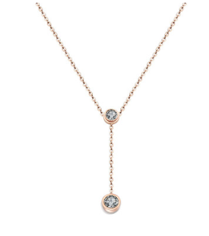 Collar de Oro Rosado 18K Laminado en Acero Inoxidable con Perforación Simple - Image 10