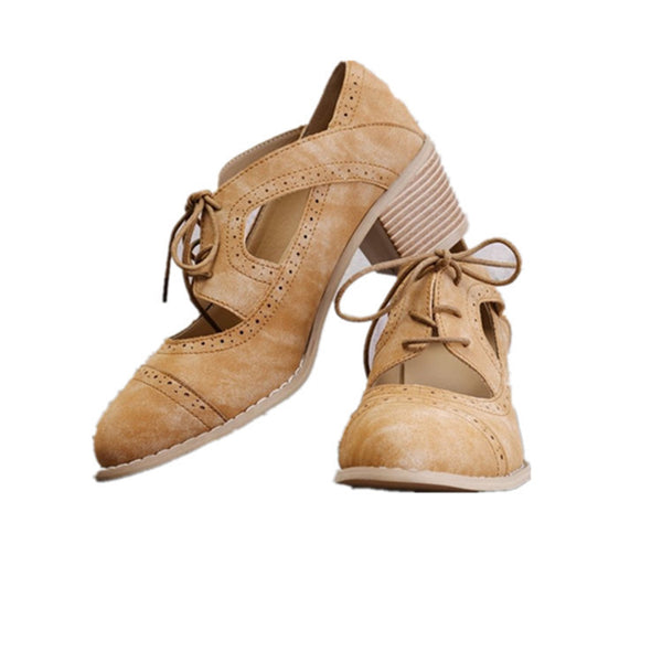 Zapatos Casuales Retro con Cordones