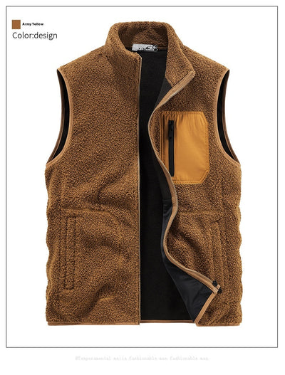 Chaleco de Terciopelo Teddy Liso para Hombre - Image 13