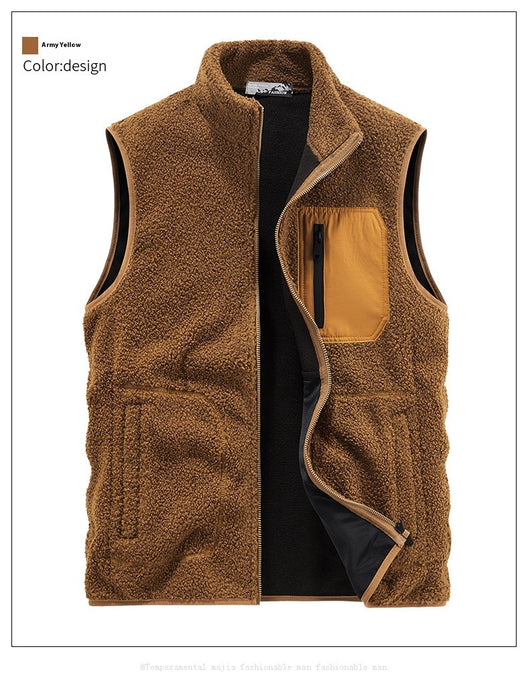Chaleco de Terciopelo Teddy Liso para Hombre - Image 13