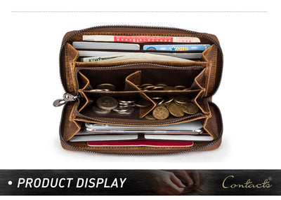 Cartera de Cuero Genuino con Protección Anti-fraude para Hombre - Image 19