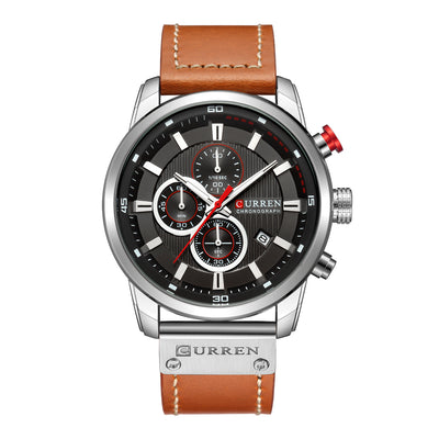 Reloj Deportivo Militar Cronógrafo Impermeable Cuero Premium Lujo - Image 9