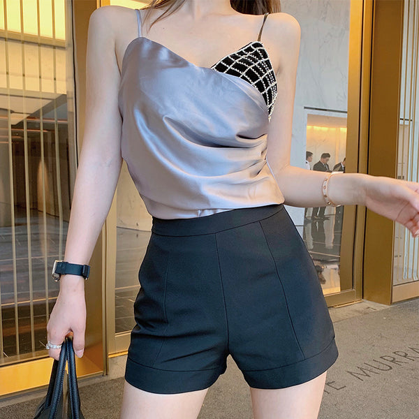 Blusa Escote V con Tirantes Ajustables