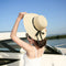 Sombrero de Playa Plegable con Lazo para Mujer - Protección Solar Verano