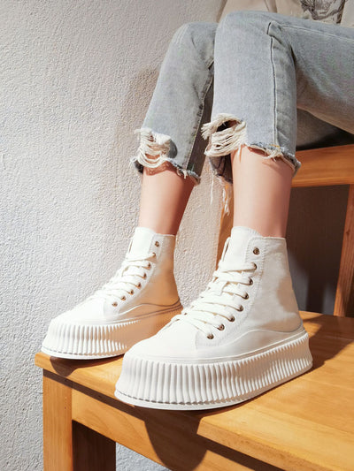 Zapatillas Canvas Altas para Mujer con Suela Gruesa - Image 15