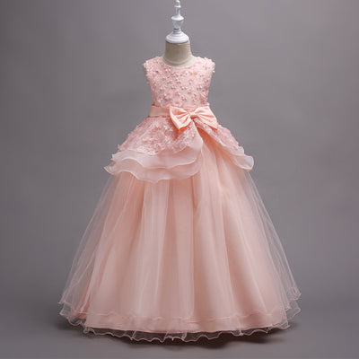 Vestido Largo Princesa con Flores para Niñas - Image 8