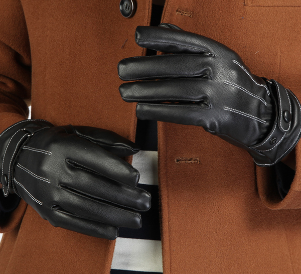 Guantes de Cuero PU Térmicos Premium para Deportes de Invierno con Pantalla Táctil