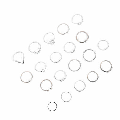 Set de 6 Anillos Articulados: Corona, Hoja y Formas Geométricas - Image 39