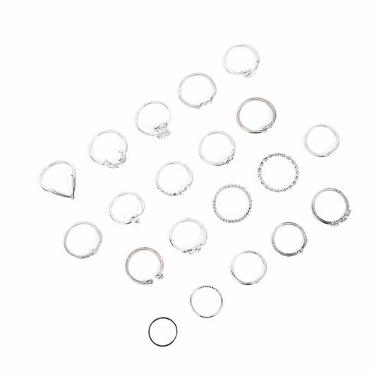 Set de 6 Anillos Articulados: Corona, Hoja y Formas Geométricas - Image 39